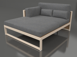 XL modular sofa, section 2 left, high back, artificial wood (Sand)