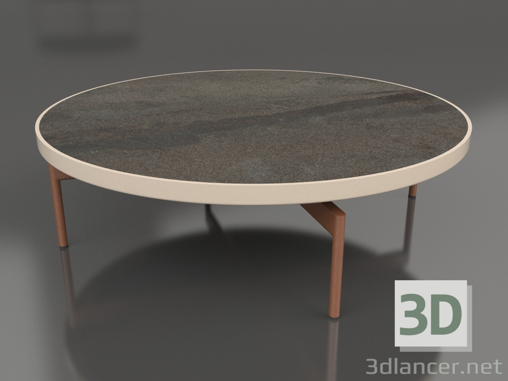 modèle 3D Table basse ronde Ø120 (Sable, DEKTON Radium) - preview
