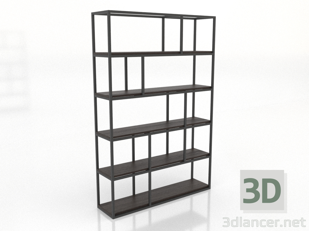 Modelo 3d Estante (freixo nogueira) - preview Modelo 3d Estante (freixo nogueira) - preview