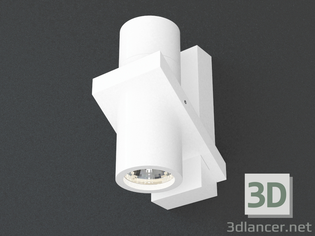 3d model Surface-mounted wall-mounted LED light (DL18434_21WW-White) - preview