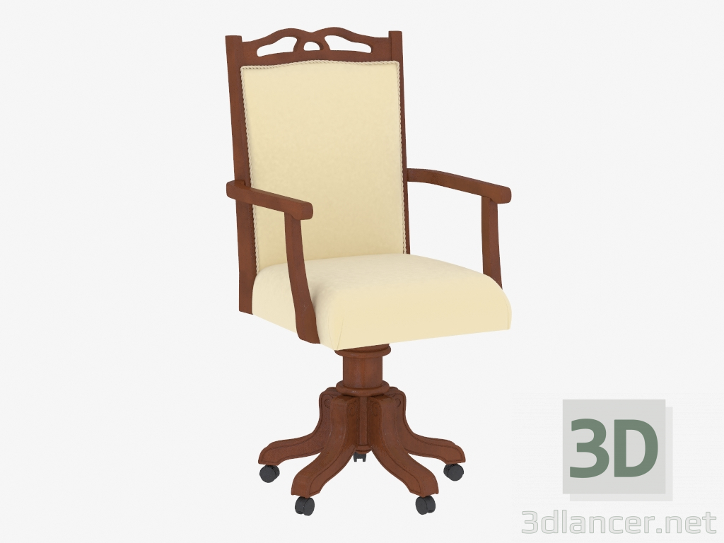 3d model Wheelchair on casters KP 303 (patinated sweet cherry, 58x56 H108) - preview