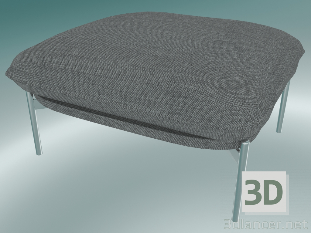 3D Modell Sitzpuff Cloud (LN4, 78 x 74 H 40 cm, verchromte Beine, Hot Madison 724) - Vorschau