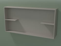 Open box with shelves (90U31004, Clay C37, L 96, P 12, H 48 cm)