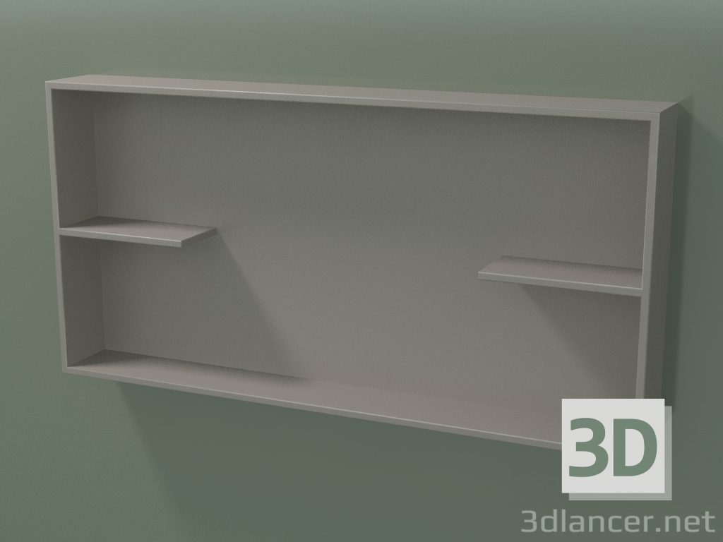 3D Modell Offene Schachtel mit Regalen (90U31004, Ton C37, L 96, P 12, H 48 cm) - Vorschau