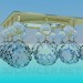3d model Mirror chandelier with glass balls - preview