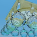 3d модель Дзеркальна люстра з величезними скляними кульками – превью