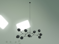 Sarkıt Dallanma Baloncukları Yaz 9 ışıkları (siyah, dumanlı gri)