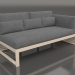 3D Modell Modulares Sofa, Abschnitt 1 rechts, hohe Rückenlehne (Sand) - Vorschau
