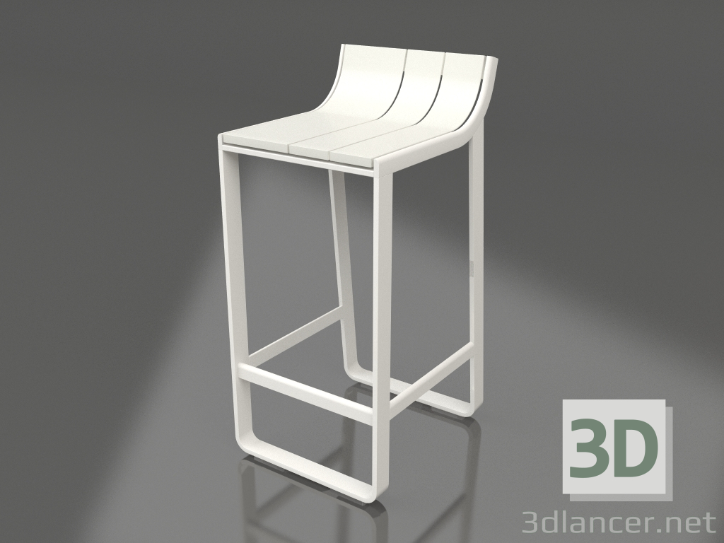 3D modeli Yarım bar taburesi (Akik gri) - önizleme
