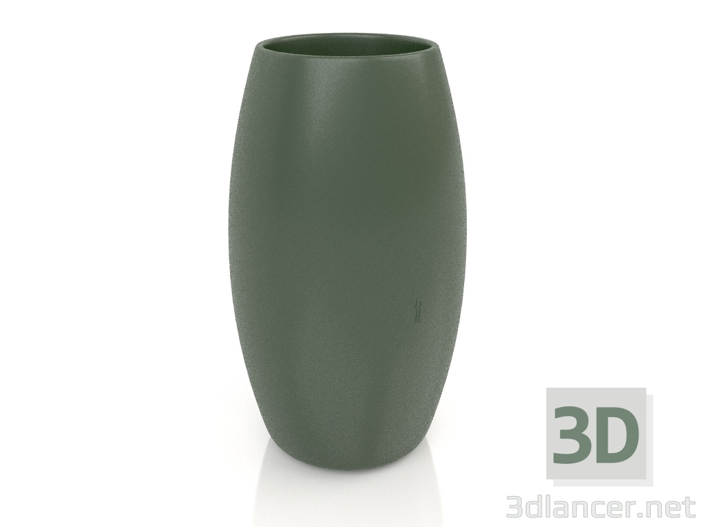 3d model Pot for a plant 2 (Bottle green) - preview