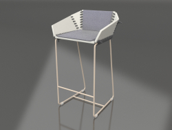 Semi-bar chair with back (Sand)