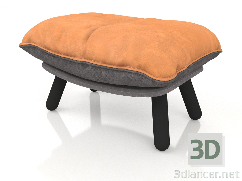 3D Modell Ottoman Lazy Sack Hocker LL (Braun) - Vorschau