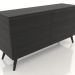 Modelo 3d Cômoda 1 1500x400x800 (preto RAL 9005) - preview