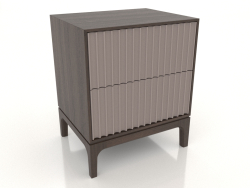Comodino FARGO 2 cassetti con frontali fresati (platino, rovere scuro, opzione 2)