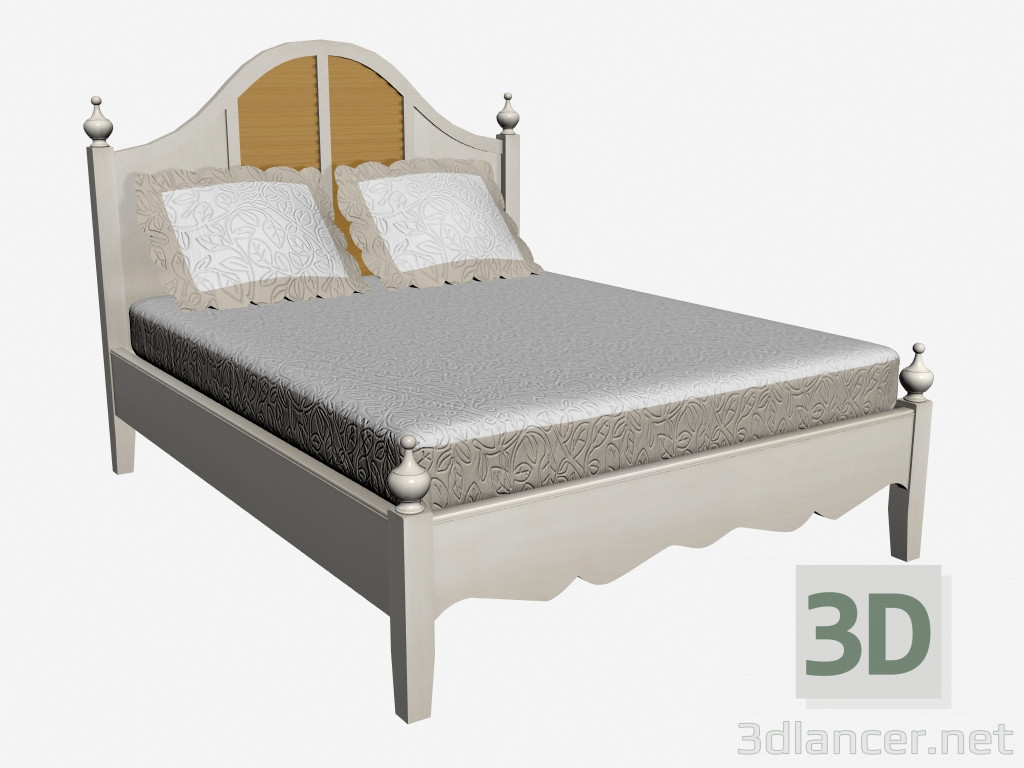 3d модель Двуспальная кровать Yliof – превью