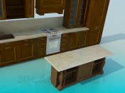 Wooden kitchen set
