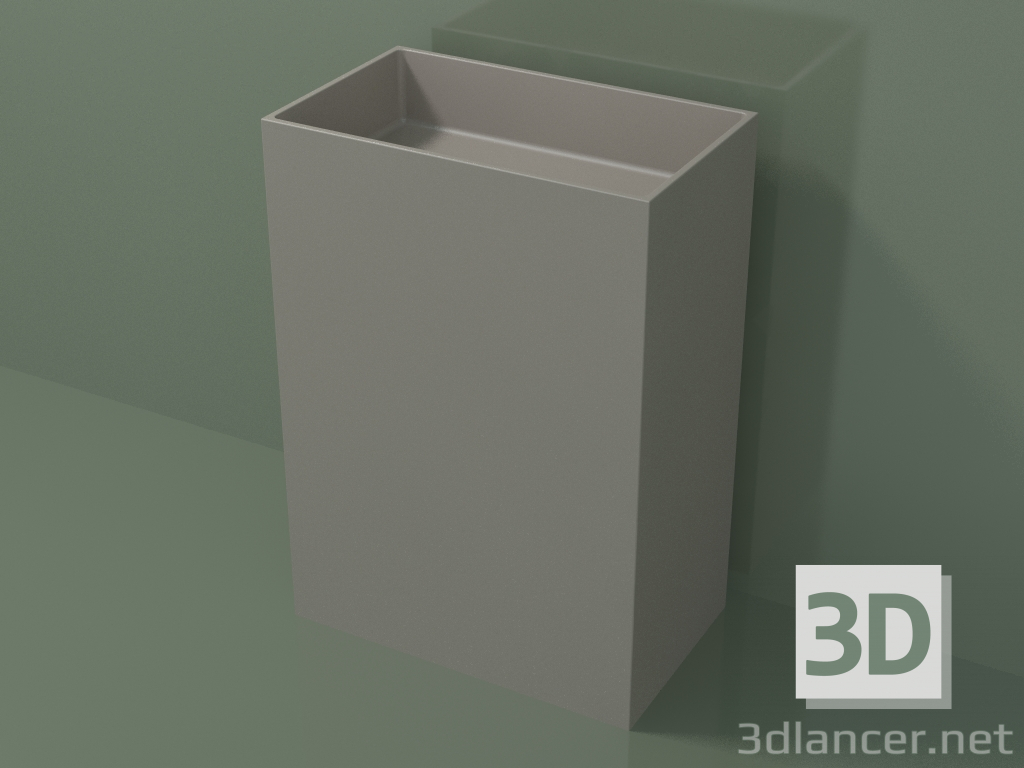 modello 3D Lavabo da terra (03UN36101, Clay C37, L 60, P 36, H 85 cm) - anteprima