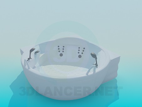 3d model Round corner bath - preview