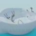 3D modeli Yuvarlak köşe banyo - önizleme