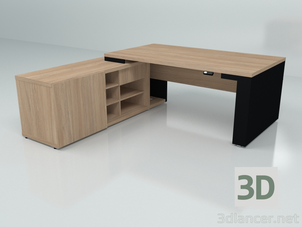 3 डी मॉडल वर्क टेबल मिटो हाइट एडजस्टेबल MIT28RL (1990x2080) - पूर्वावलोकन