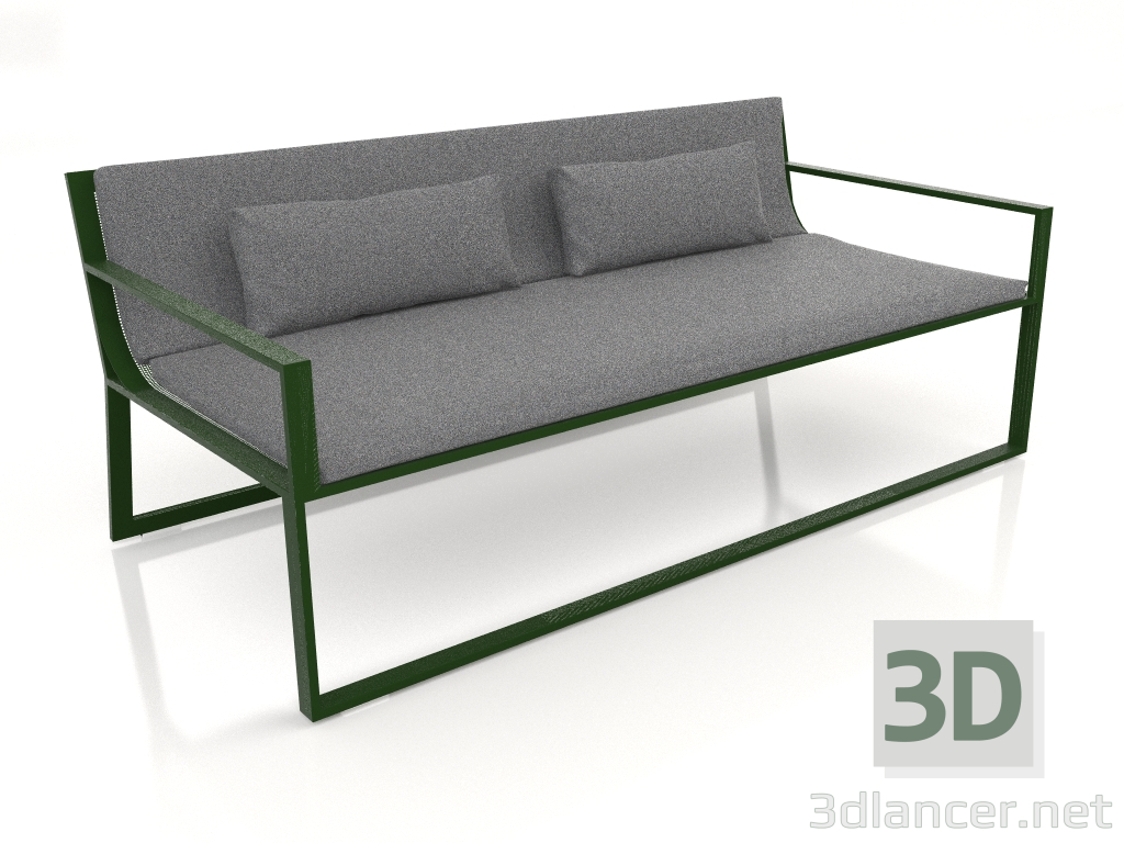 3d model 2-seater sofa (Bottle green) - preview