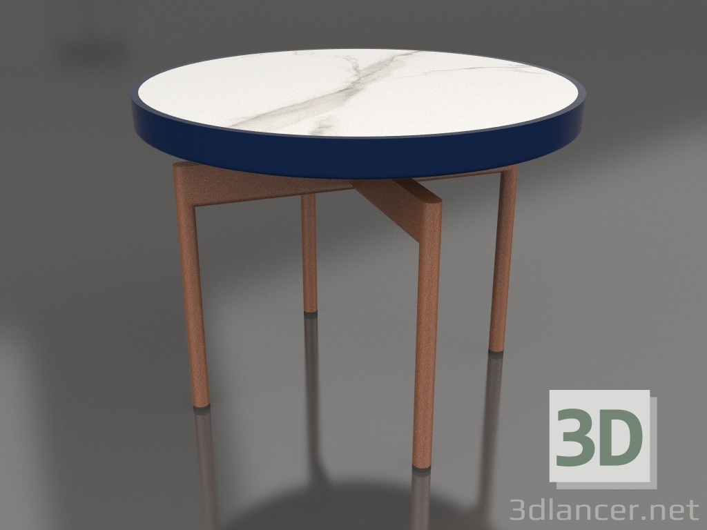 modello 3D Tavolino rotondo Ø60 (Blu notte, DEKTON Aura) - anteprima