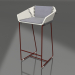 3d model Semi-bar chair with back (Wine red) - preview