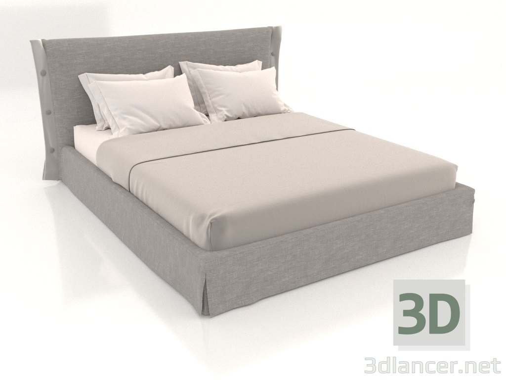 3d модель Кровать с изголовьем Alba – превью