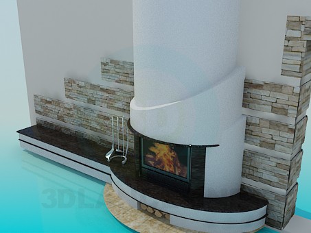 3d model fireplace - preview 3d model fireplace - preview