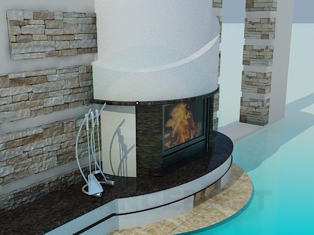 3d model fireplace - preview 3d model fireplace - preview