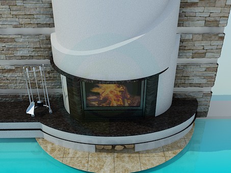3d model fireplace - preview 3d model fireplace - preview