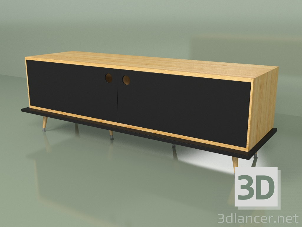 Modelo 3d Cabinet Woodi (preto) - preview