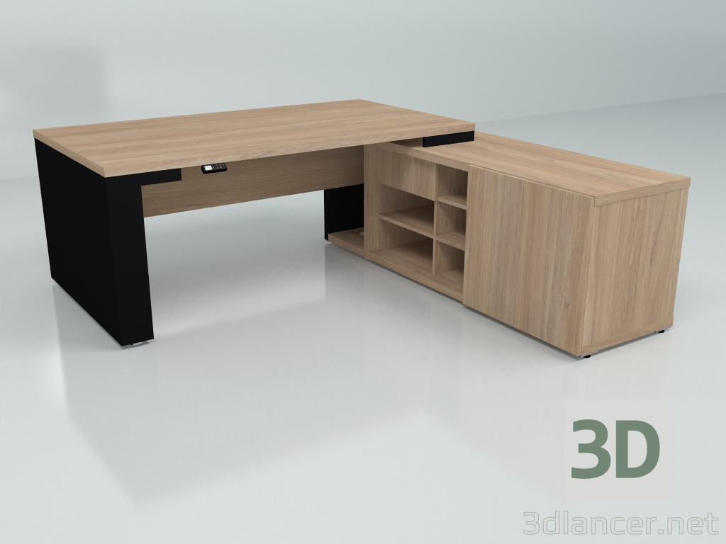 3 डी मॉडल वर्क टेबल मिटो हाइट एडजस्टेबल MIT28RP (1990x2080) - पूर्वावलोकन