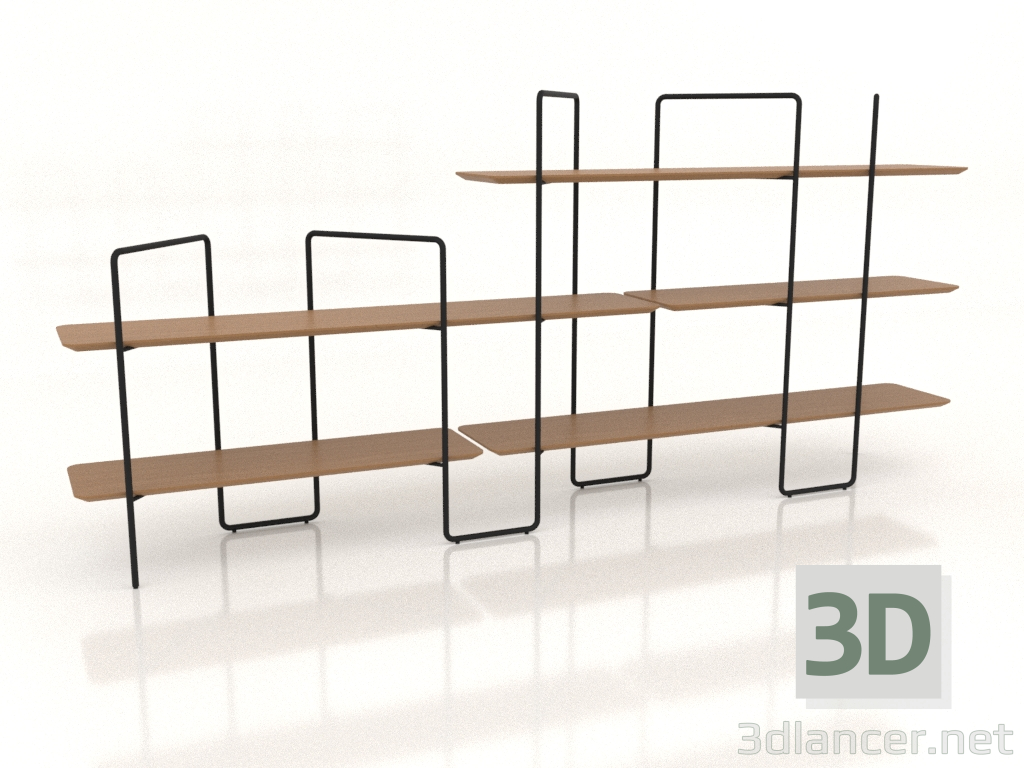 modèle 3D Rack modulaire (composition 4 (05+01+U)) - preview