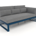 3d model Modular sofa, section 1 right, high back (Grey blue) - preview