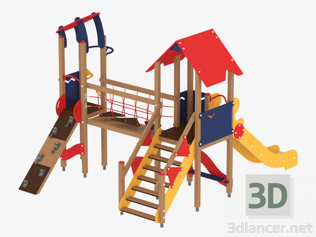 3d model Children's play complex (1204) - preview
