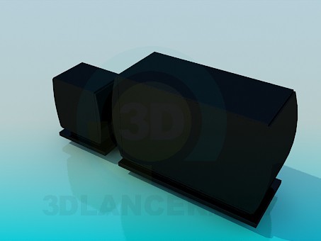 3d model Chest of drawers and nightstand in the set - preview 3d model Chest of drawers and nightstand in the set - preview