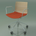 3D Modell Stuhl 0300 (5 Räder, mit Armlehnen, mit einem Kissen auf dem Sitz, gebleichter Eiche) - Vorschau