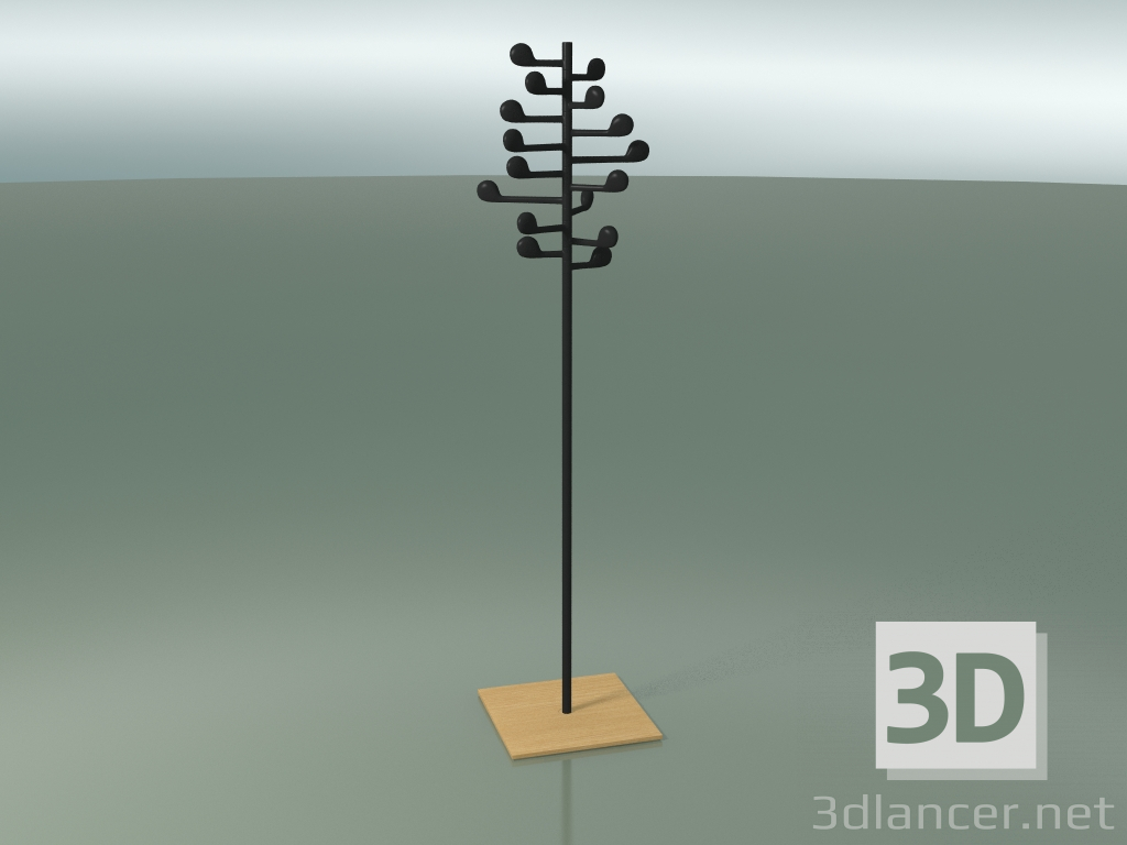 3D modeli Askı tabanı 16 iğne 4001 (Doğal meşe) - önizleme