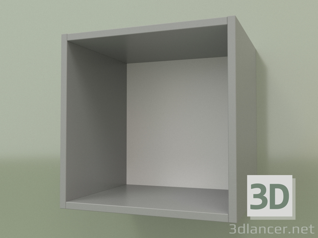 3d model Open hinged shelf (Gray) - preview