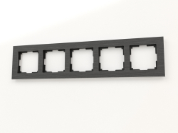 Rahmen für 5 Pfosten (schwarzes Aluminium)