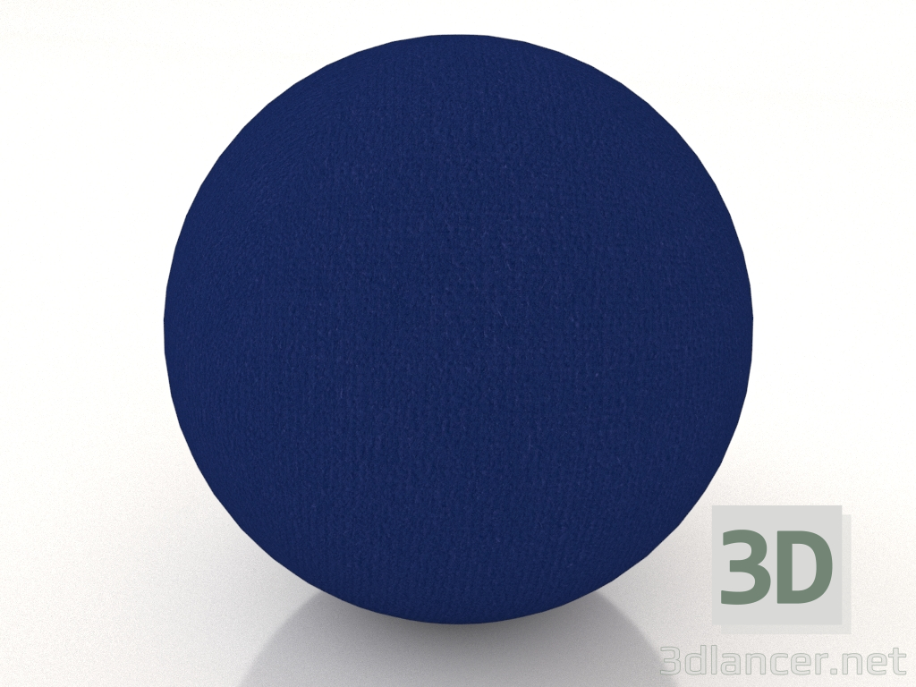 modello 3D Poggiapiedi Spheric Ottoman (blu) - anteprima
