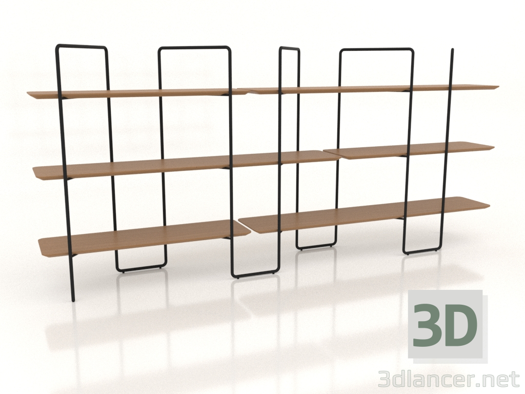 3D Modell Modulares Rack (Zusammensetzung 5 (02+05+U)) - Vorschau