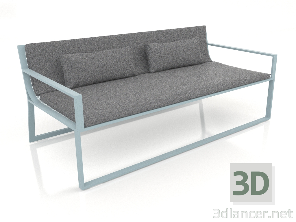 3d model 2-seater sofa (Blue gray) - preview