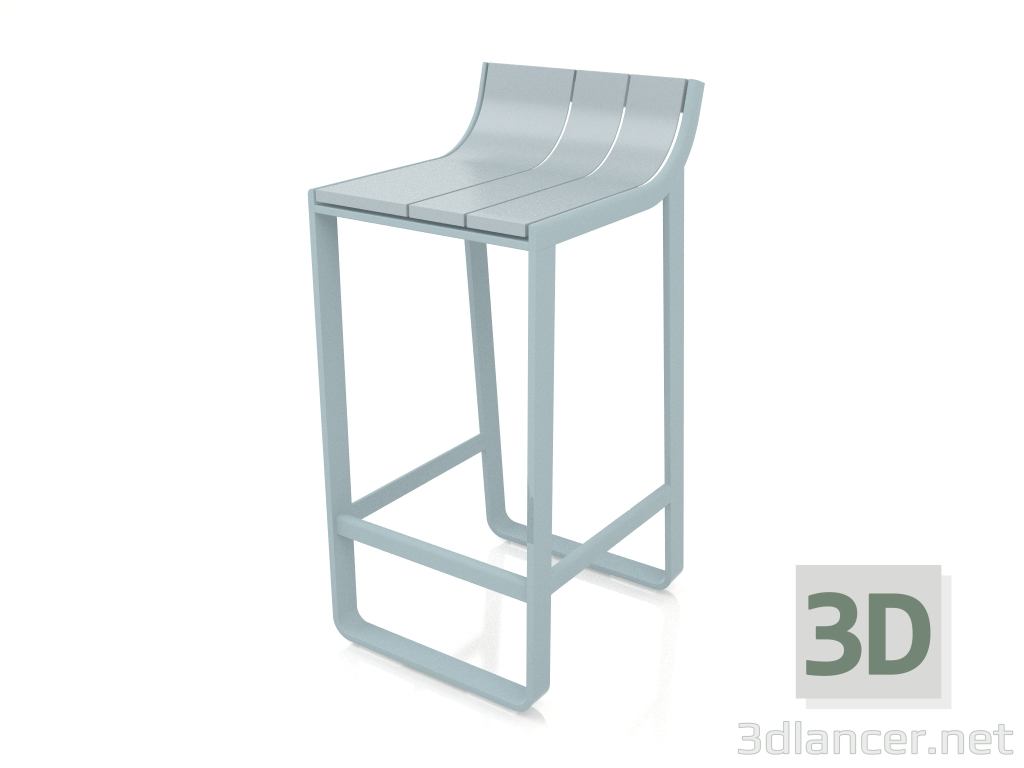 3d model Semi-bar stool (Blue gray) - preview