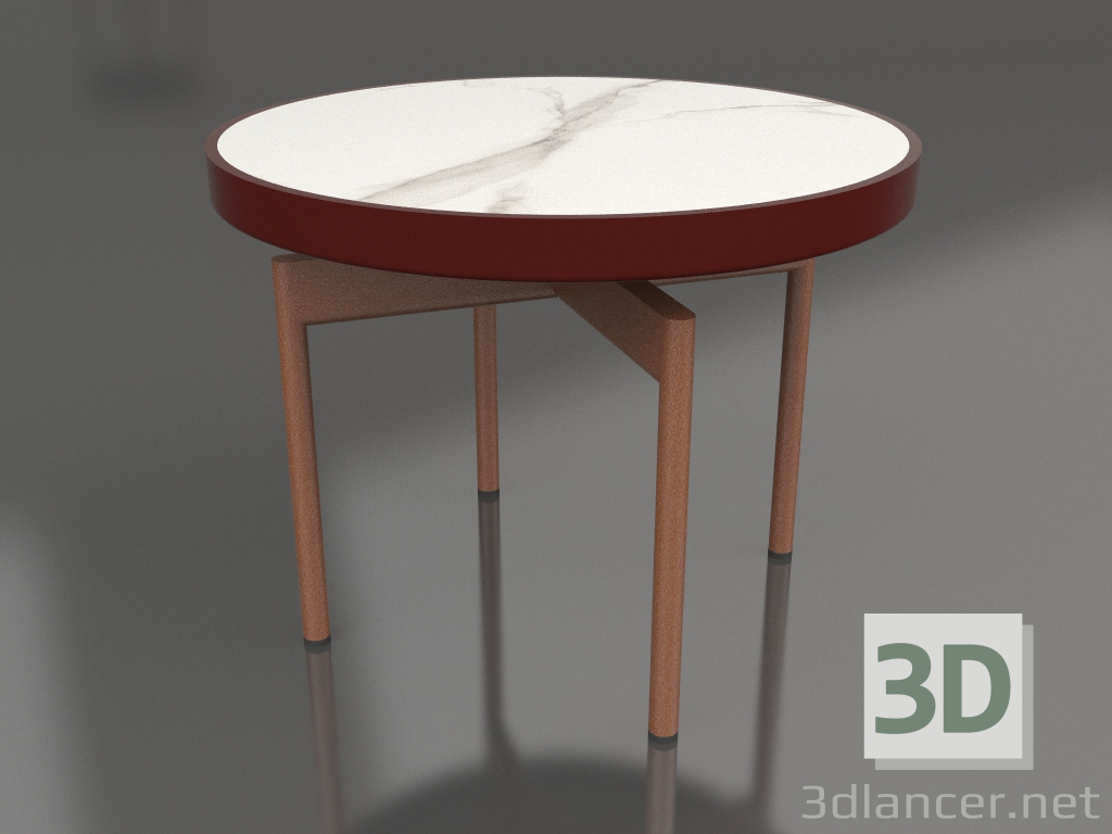modello 3D Tavolino rotondo Ø60 (Rosso vino, DEKTON Aura) - anteprima