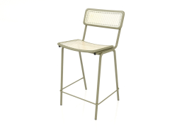 Silla semi-bar Jort 66,5 cm (Natural-Verde)