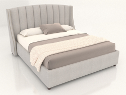 Cama de design com cabeceira macia Amway