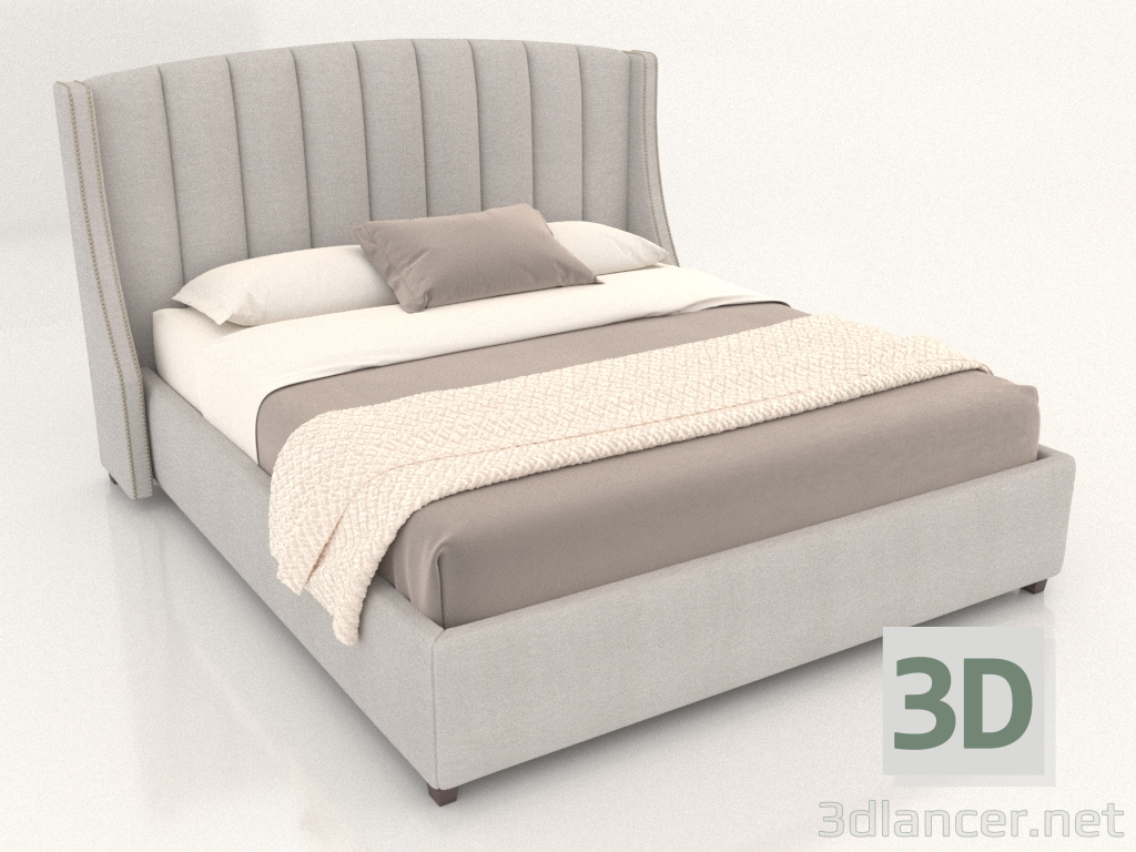 3d модель Дизайнерская кровать с мягким изголовьем Amway – превью