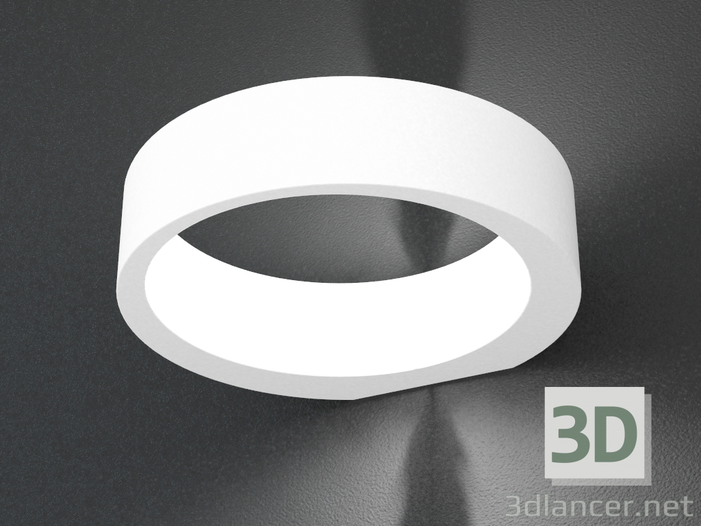 modello 3D lampada a LED da parete False (DL18439_12 Bianco) - anteprima